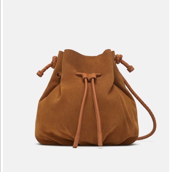 Zara Handbags - Zara leather bucket bag flash sale